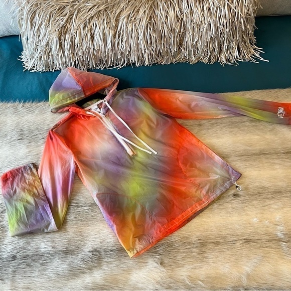 VICTORIA’S SECRET Victoria Sport XS Hoodie Windbreaker 1/2 Zip Orange Hombre - Picture 10 of 12